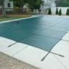 GLI 16' X 34' Rectangular Secur-A-Pool Green Mesh Safety Cover - 12 Year